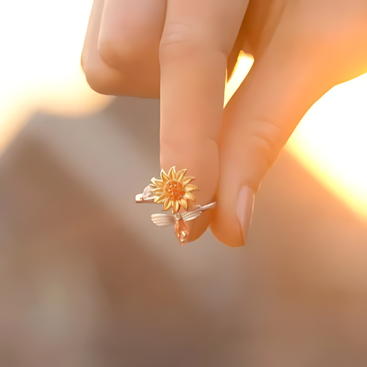 ANILLO ABEJA GIRATORIO GIRASOL 🌻 ANTI-STRESS