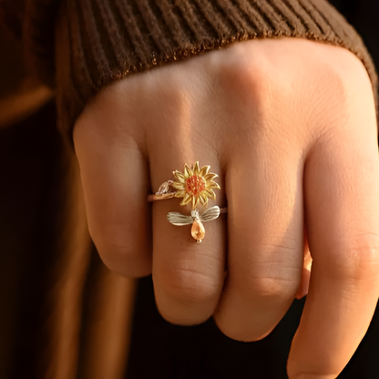 ANILLO ABEJA GIRATORIO GIRASOL 🌻 ANTI-STRESS