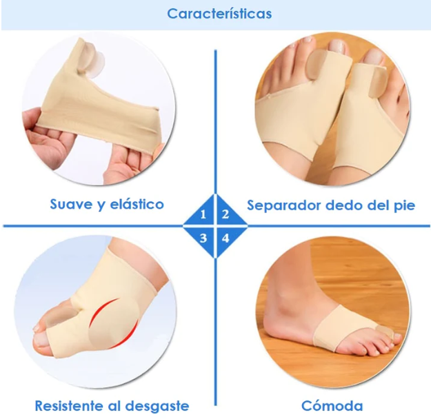 Corrector de Juanetes (Par) - Talla Estándar (Adaptable al Pie)