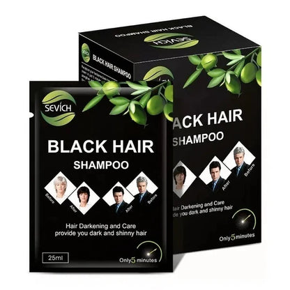 BlackHair™ Shampoo Natural Cubre Canas x10 sobres (para 1 año completo)