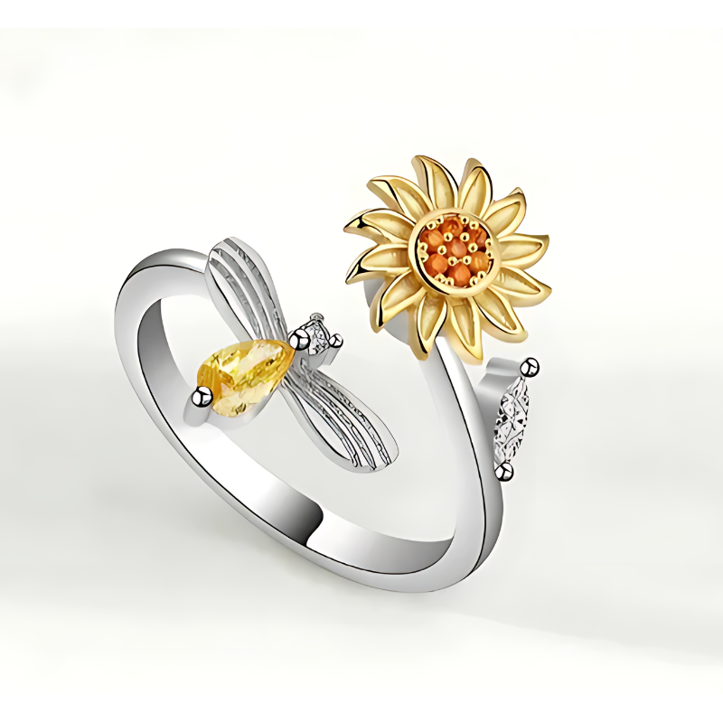 ANILLO ABEJA GIRATORIO GIRASOL 🌻 ANTI-STRESS