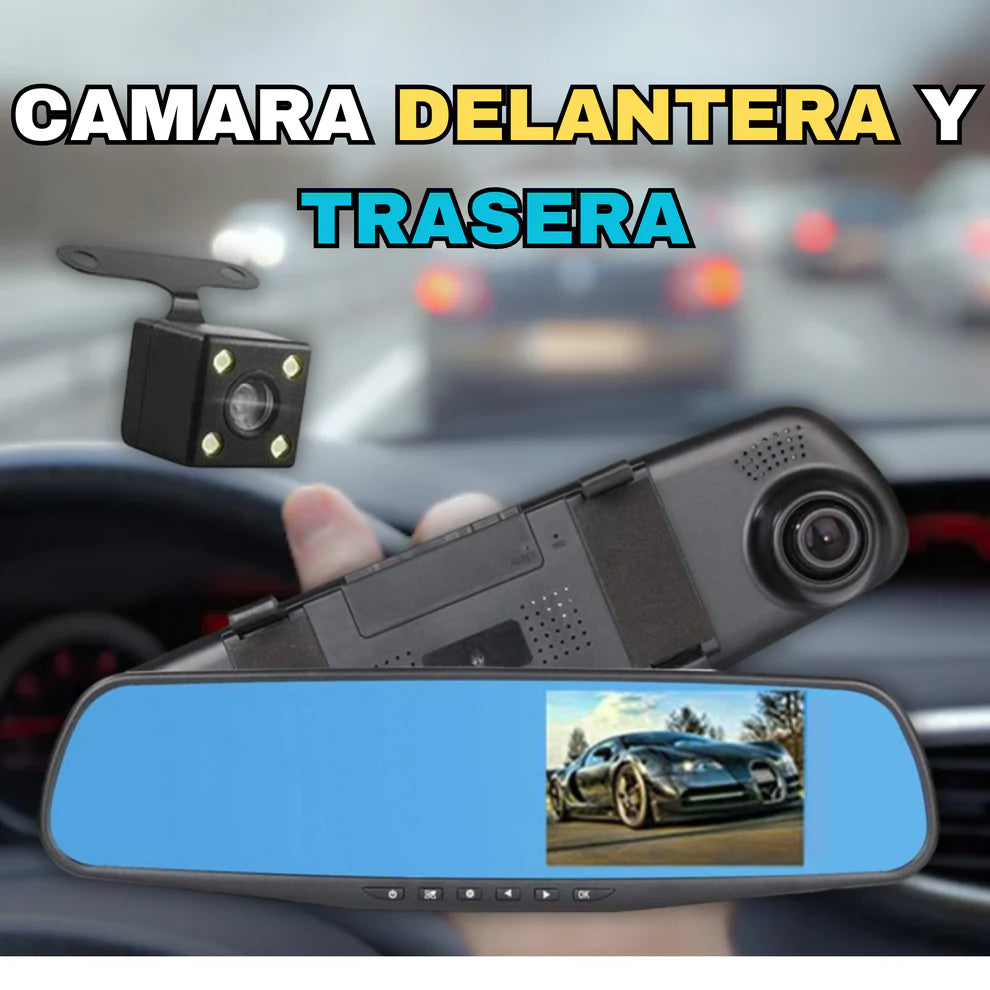 EspejoRetrovisor™  +Cámara Frontal y Retro