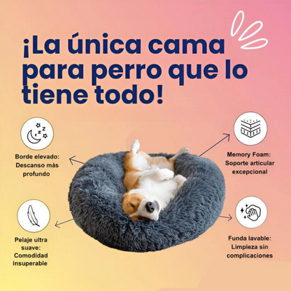 Cama Perro Mascota Antiestres Felpa