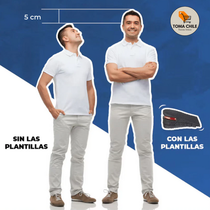 Plantillas para Incrementar Estatura 3 Capas hasta 7 CM Extra Cómodas