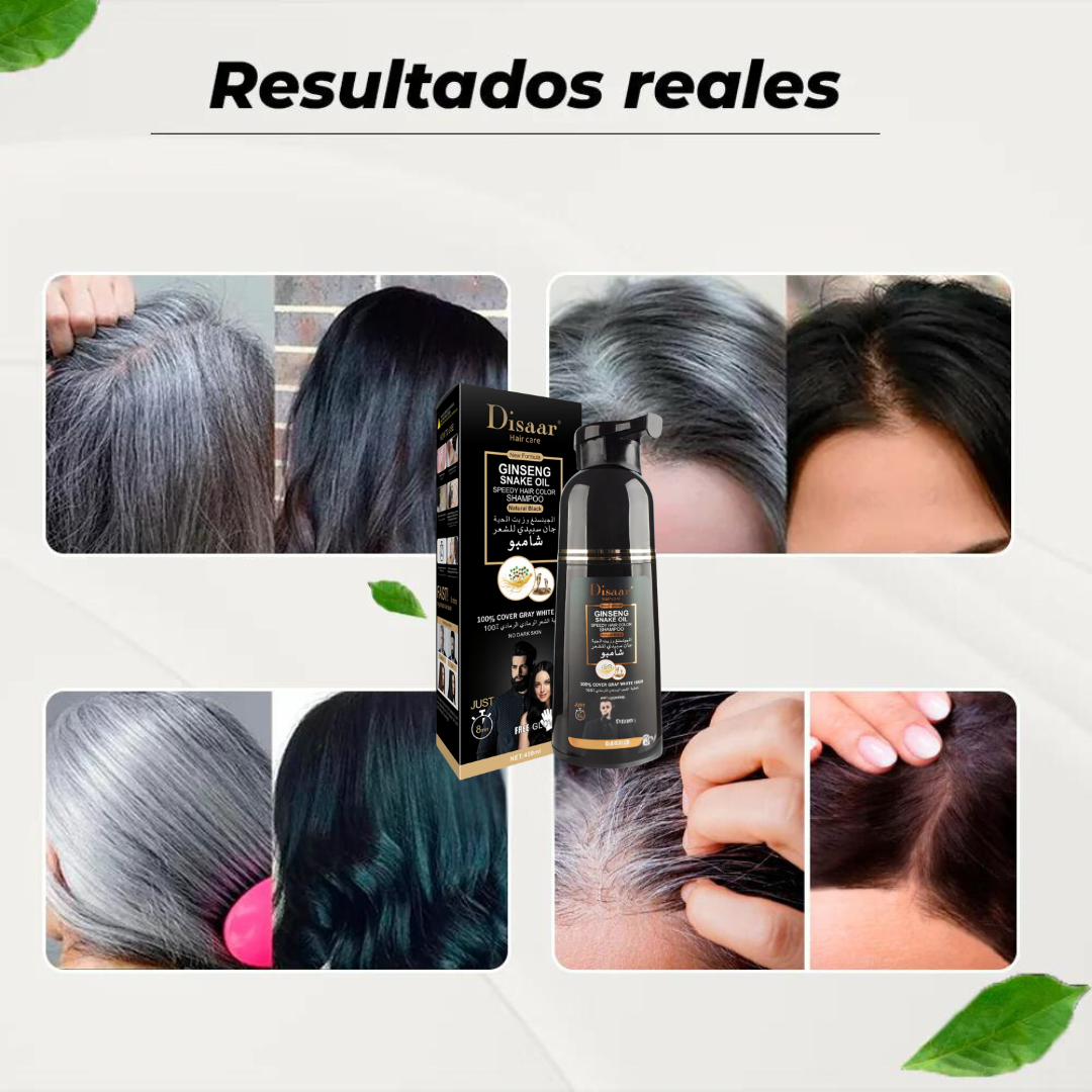 ¡PAGA 1 LLEVA 2 BLACK HAIR SHAMPOO CUBRE CANAS!