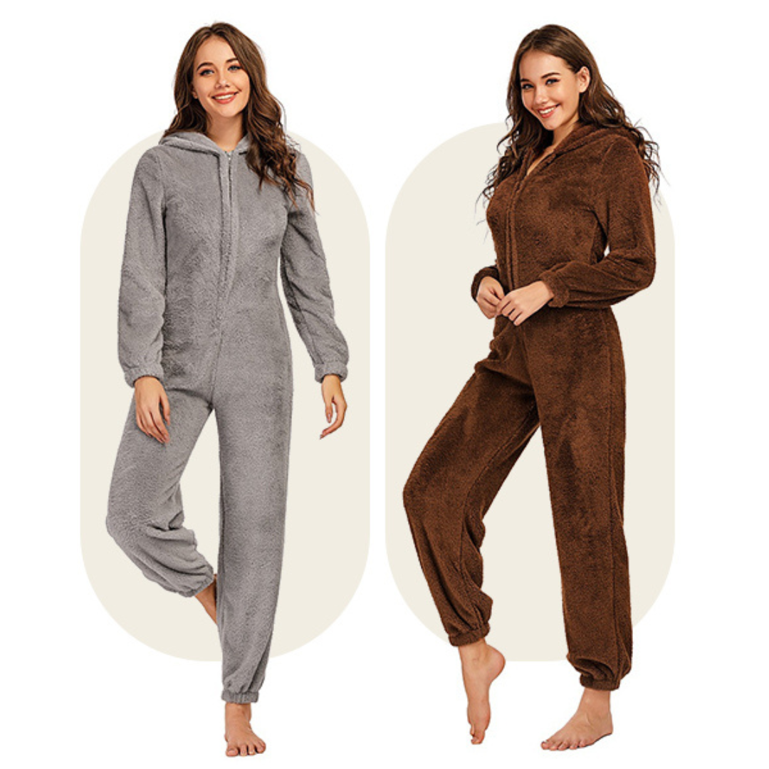 SueñoSuave™ Pijama Enterito Mujer Invierno TALLA UNICA PARA M-L-XL MAXIMO.