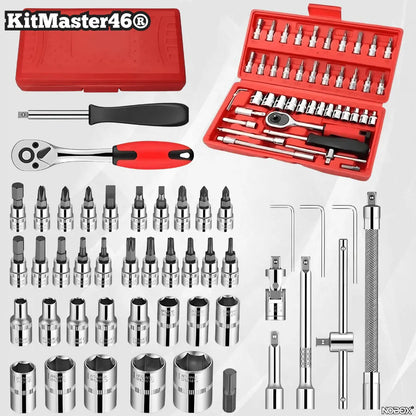 KitMaster46® Kit de Herramientas de 46 llaves