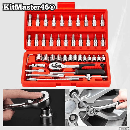 KitMaster46® Kit de Herramientas de 46 llaves