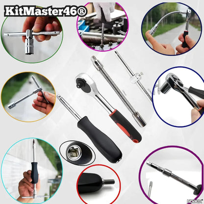 KitMaster46® Kit de Herramientas de 46 llaves