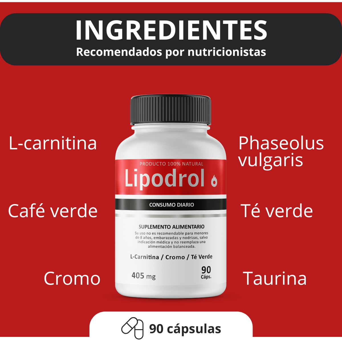 Lipodrol™ Suplemento natural para reducir grasa y bajar de peso de forma saludable