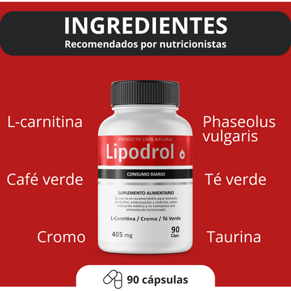 Lipodrol™ Suplemento natural para reducir grasa y bajar de peso de forma saludable