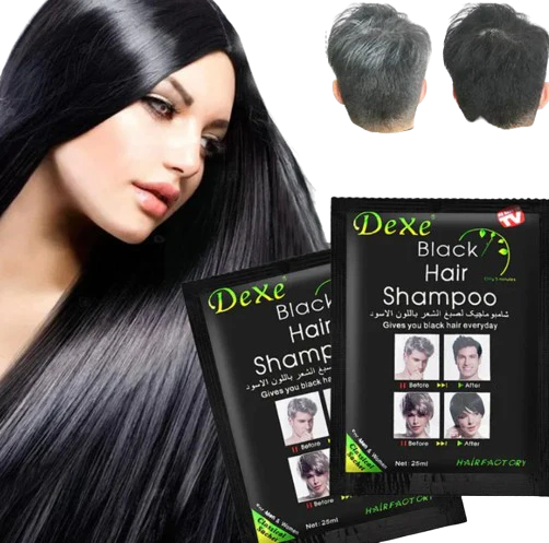 BlackHair™ Shampoo Natural Cubre Canas x10 sobres (para 1 año completo)