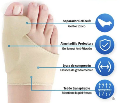 Corrector de Juanetes (Par) - Talla Estándar (Adaptable al Pie)