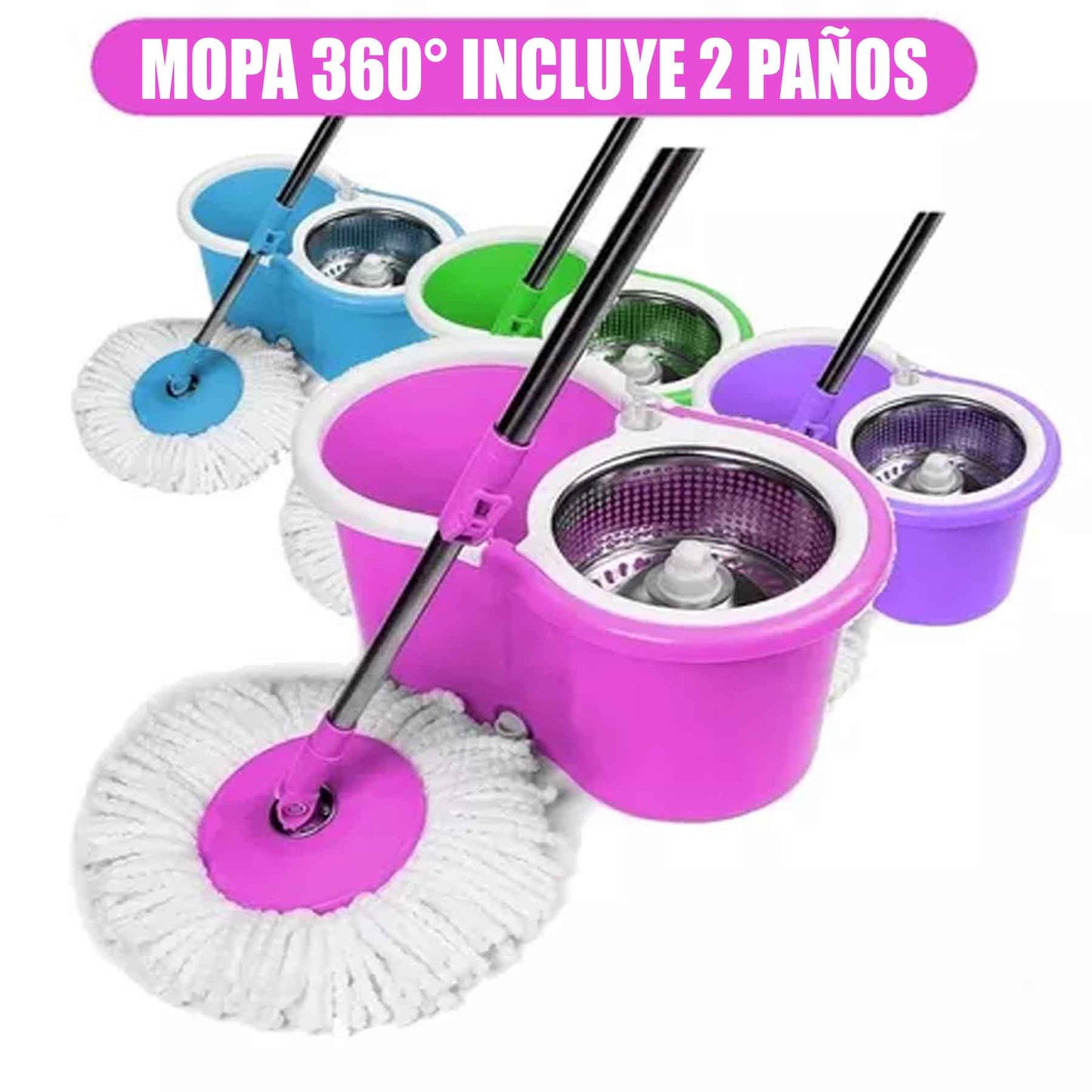 MAGIC MOP™️ TRAPEADOR GIRATORIO CON CESTA. 🔥ENVIÓ GRATIS🔥